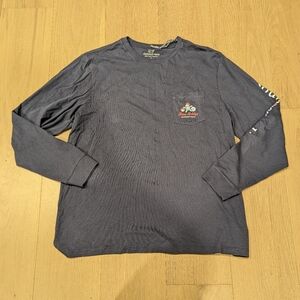 Vineyard Vines South Carolina Christmas Themed Blue Long Sleeve Tee